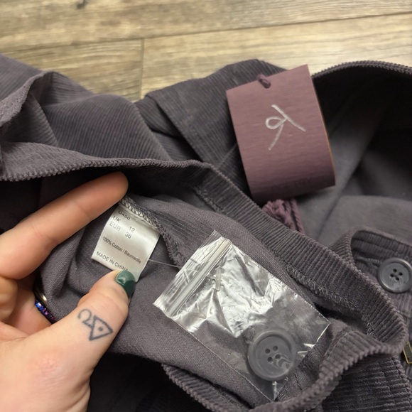 NWT Y2K European Vintage Poetry Corduroy Cotton Midi Skirt (Purple) UK 12/US 8 - Picture 2 of 7